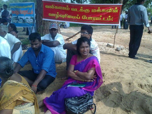 Protesting with residents of Valikamam-Nov 2013