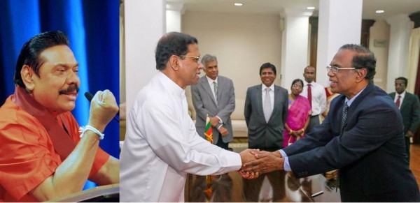 ex-President Mahinda Rajapaksa, President Maithripala Sirisena &  Chief Justice K. Sripavan