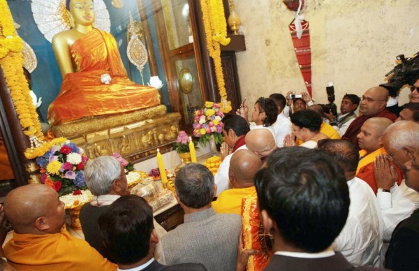 President Mahinda Rajapaksa in Bodygaya~Feb 2013