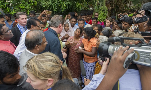 Prime Minister David Cameron is the first world leader to visit the north of Sri Lanka since 1948-pic: Crown copyright