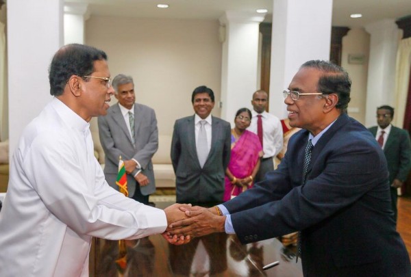 Swearing in ceremony-Jan 30, 2015-pic: facebook.com/maithripalas