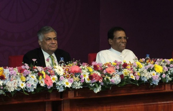 At the BMICH-Jan 18, 2015-pic via: facebook.com/ranil.wickremesinghe