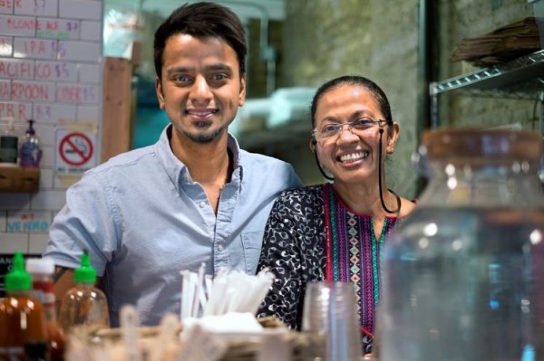 Chelaka Gunamuni, who runs the restaurant with his mother, Sandya De Silva, known as Madu, in the kitchen